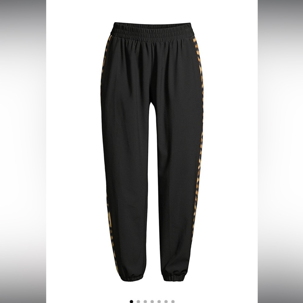 Terez Leopard-Print Side-Stripe Track Pants Large - image 4